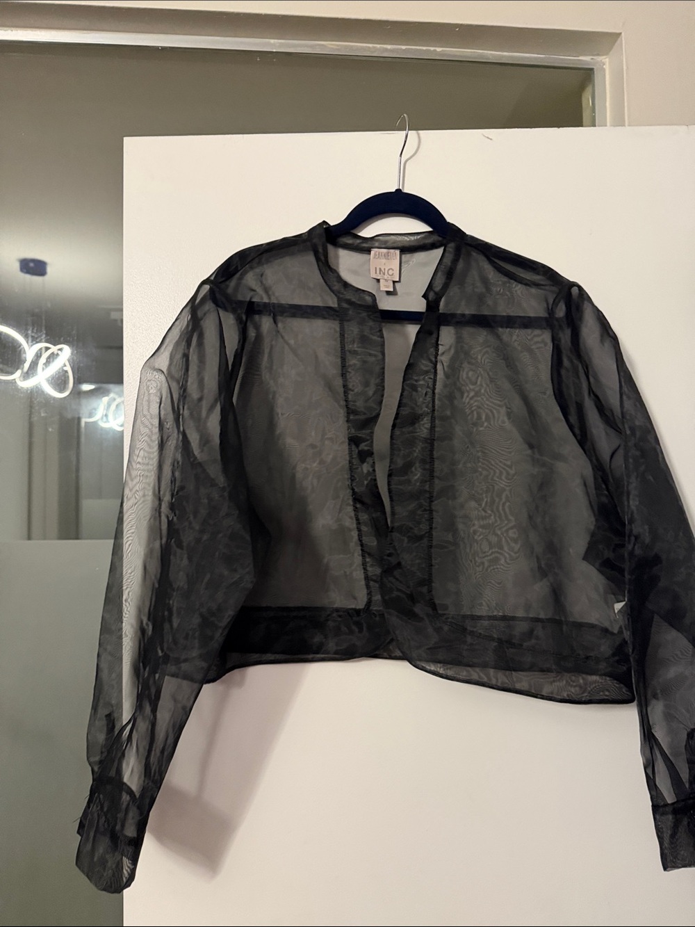 Sheer Black Organza Jacket Jeannie Mai collab